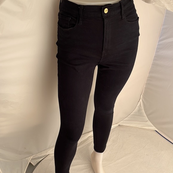Frame Denim Ali High Rise Cigarette black jeans 32 - Picture 1 of 12